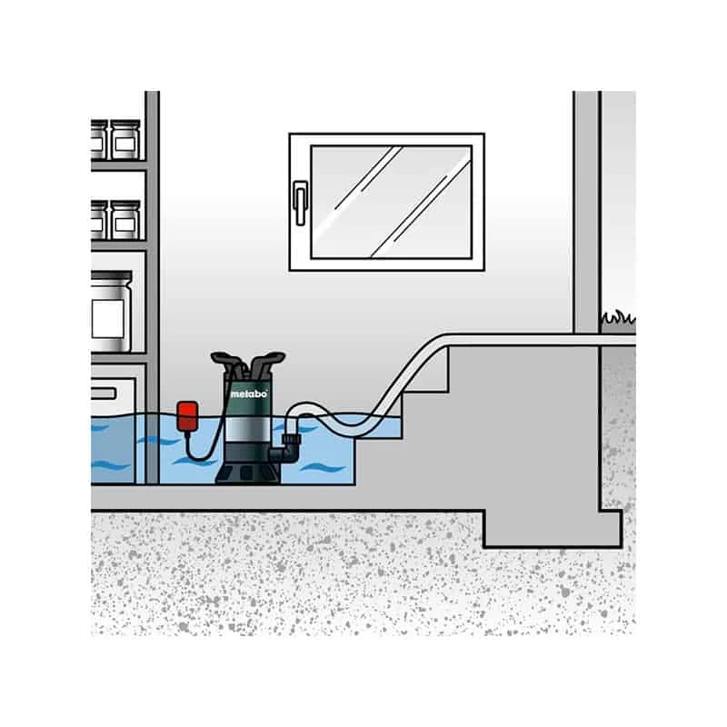 Pompe De Relevage Eaux Usées METABO Pompe Immergée Eaux Usées 1100W PS18000SN Set - 690626000 2 Pompe De Relevage Eaux Usées METABO Pompe Immergée Eaux Usées 1100W PS18000SN Set - 690626000 – Image 2